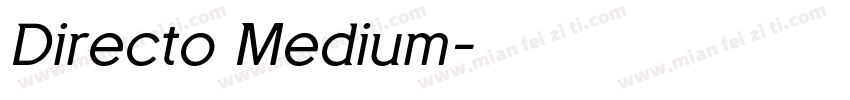 Directo Medium字体转换
